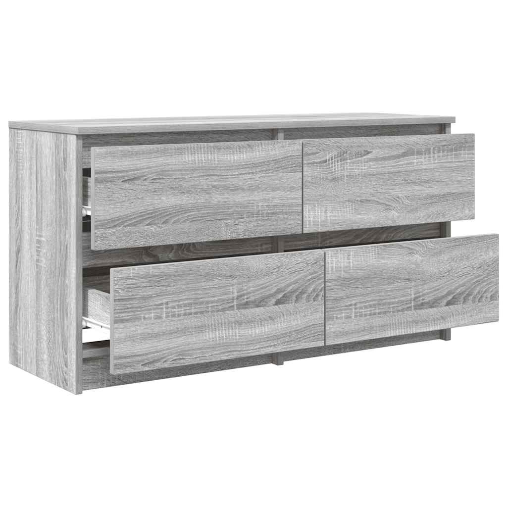 Tv-meubel 100x35x54 cm bewerkt hout grijs sonoma eikenkleurig is nu te koop bij PeponiXL, paradijselijk wonen!