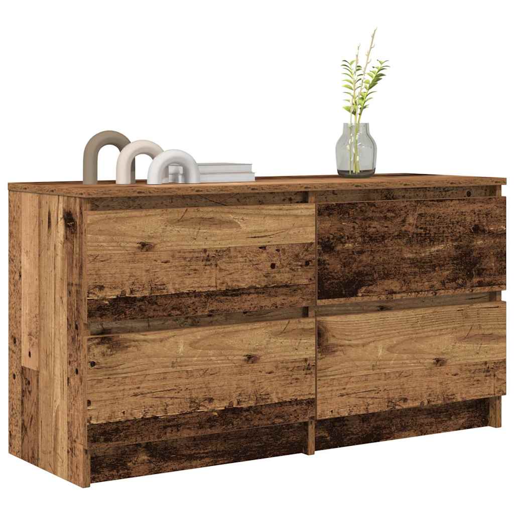 Tv-meubel 100x35x54 cm bewerkt hout oud houtkleurig is nu te koop bij PeponiXL, paradijselijk wonen!