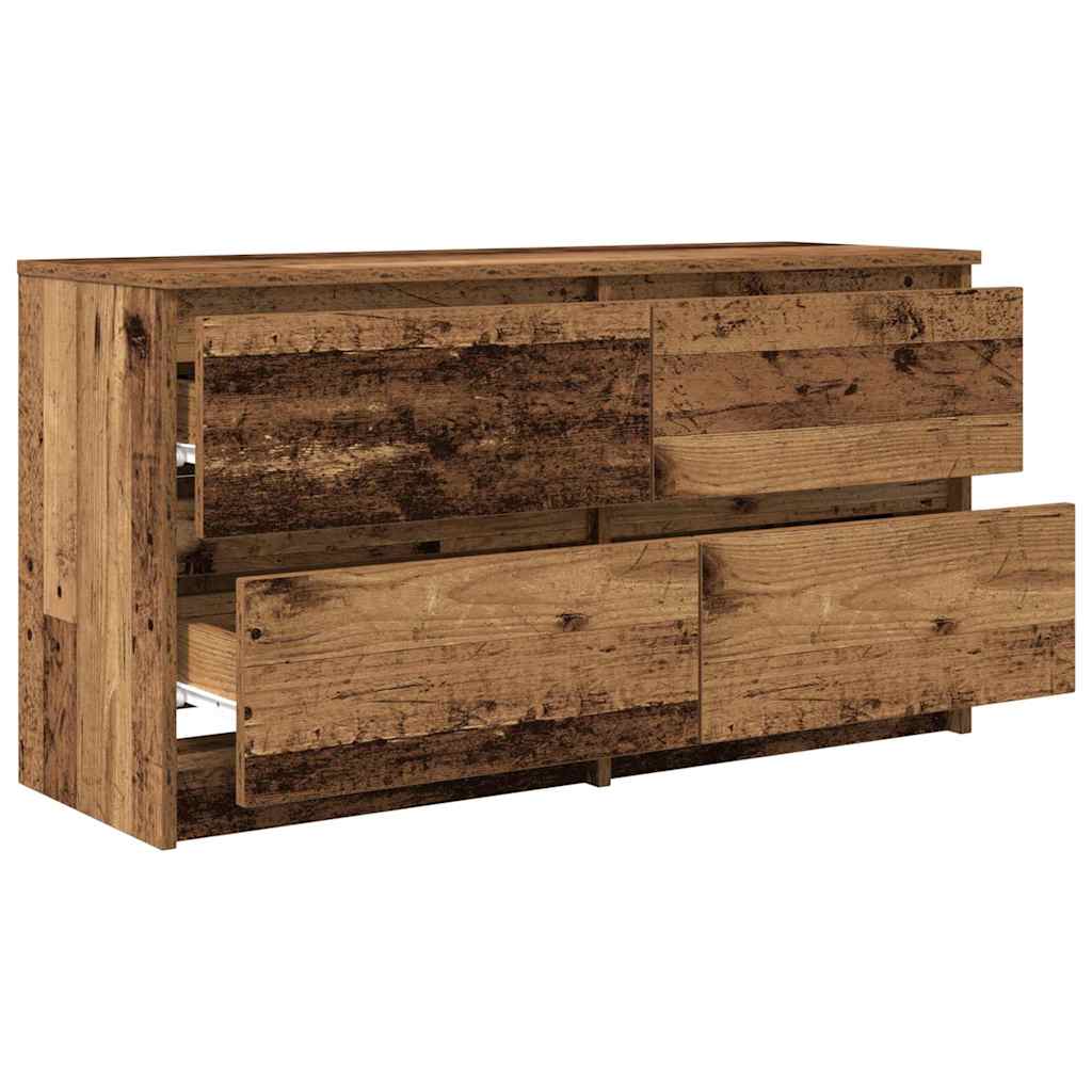 Tv-meubel 100x35x54 cm bewerkt hout oud houtkleurig is nu te koop bij PeponiXL, paradijselijk wonen!