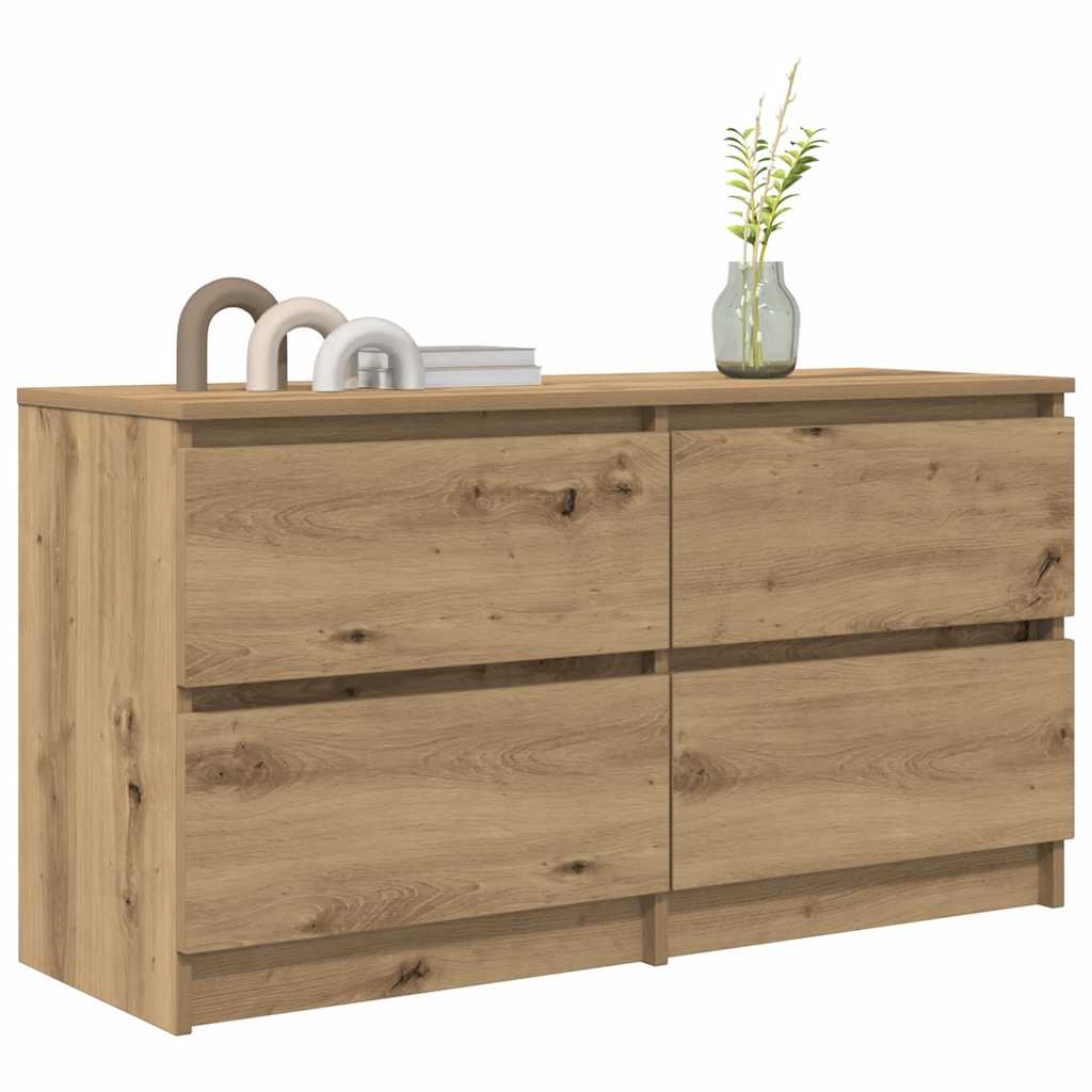 Tv-meubel 100x35x54 cm bewerkt hout artisanaal eikenkleurig is nu te koop bij PeponiXL, paradijselijk wonen!