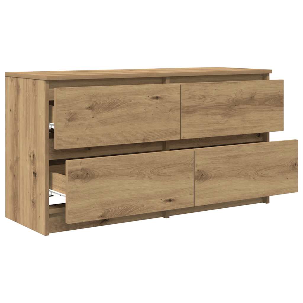 Tv-meubel 100x35x54 cm bewerkt hout artisanaal eikenkleurig is nu te koop bij PeponiXL, paradijselijk wonen!