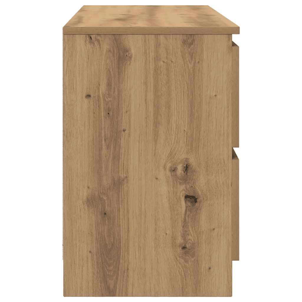 Tv-meubel 100x35x54 cm bewerkt hout artisanaal eikenkleurig is nu te koop bij PeponiXL, paradijselijk wonen!