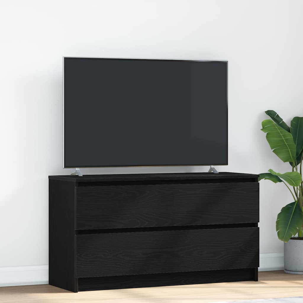 Tv-meubel 100x35x54 cm bewerkt hout zwart is nu te koop bij PeponiXL, paradijselijk wonen!