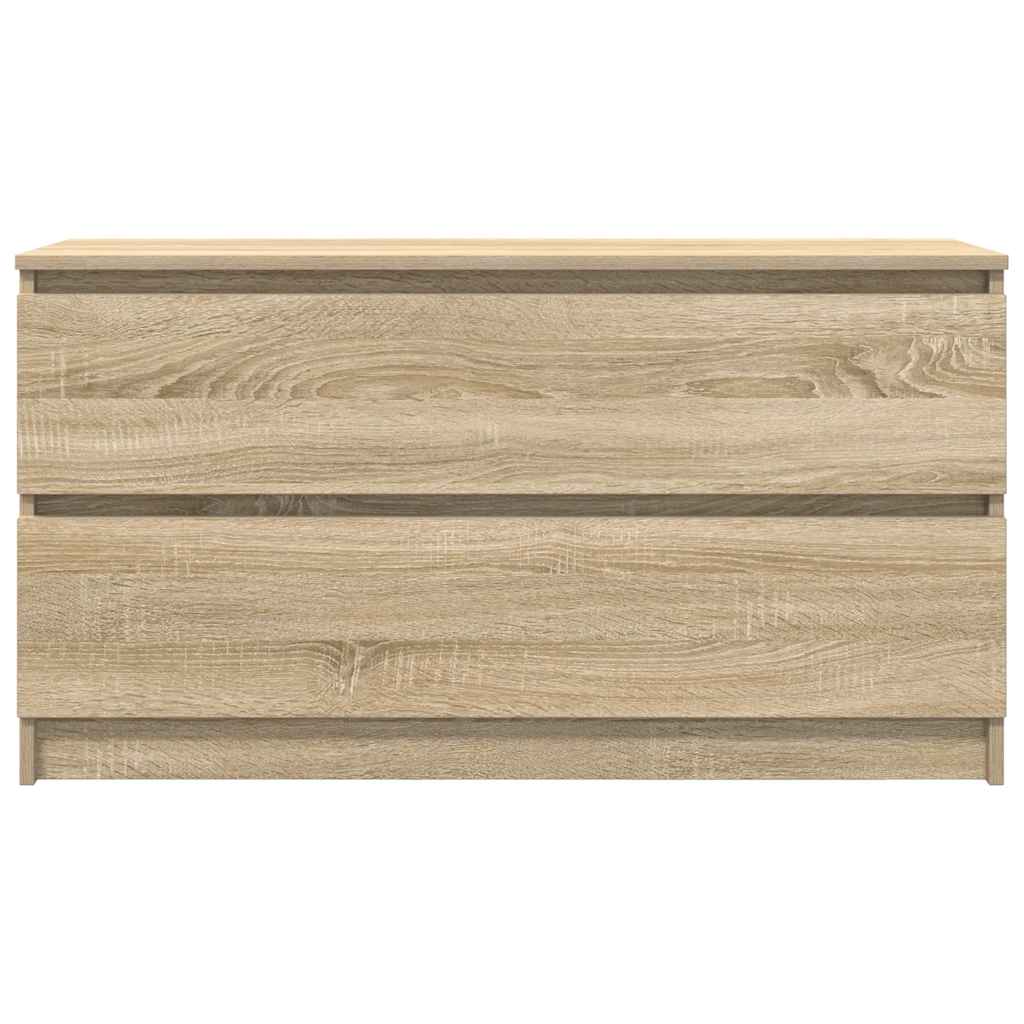 Tv-meubel 100x35x54 cm bewerkt hout sonoma eikenkleurig is nu te koop bij PeponiXL, paradijselijk wonen!