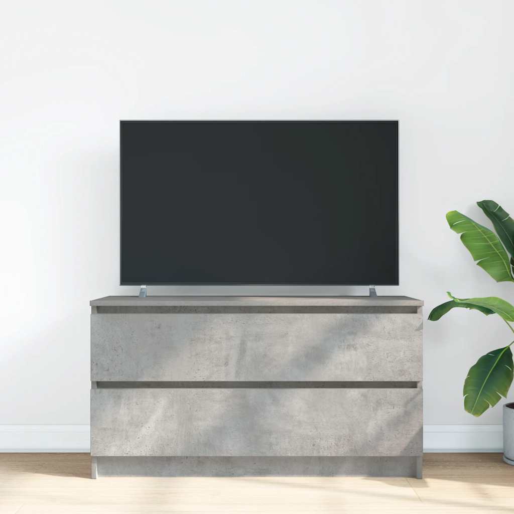 Tv-meubel 100x35x54 cm bewerkt hout betongrijs is nu te koop bij PeponiXL, paradijselijk wonen!