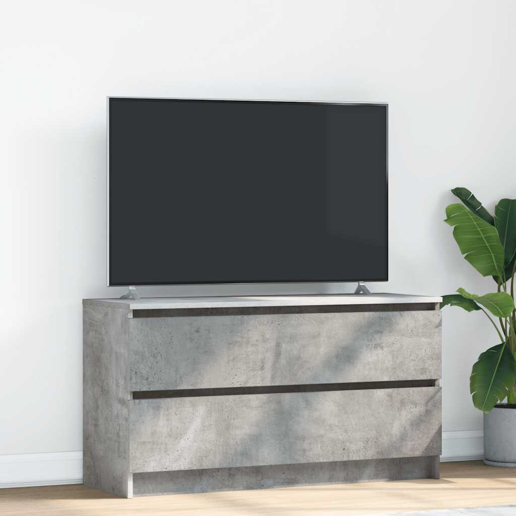 Tv-meubel 100x35x54 cm bewerkt hout betongrijs is nu te koop bij PeponiXL, paradijselijk wonen!