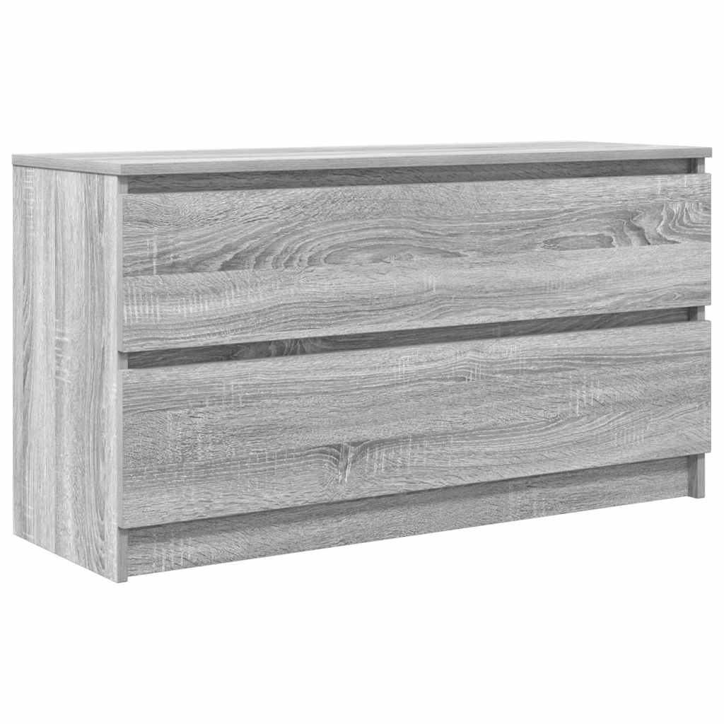 Tv-meubel 100x35x54 cm bewerkt hout grijs sonoma eikenkleurig is nu te koop bij PeponiXL, paradijselijk wonen!