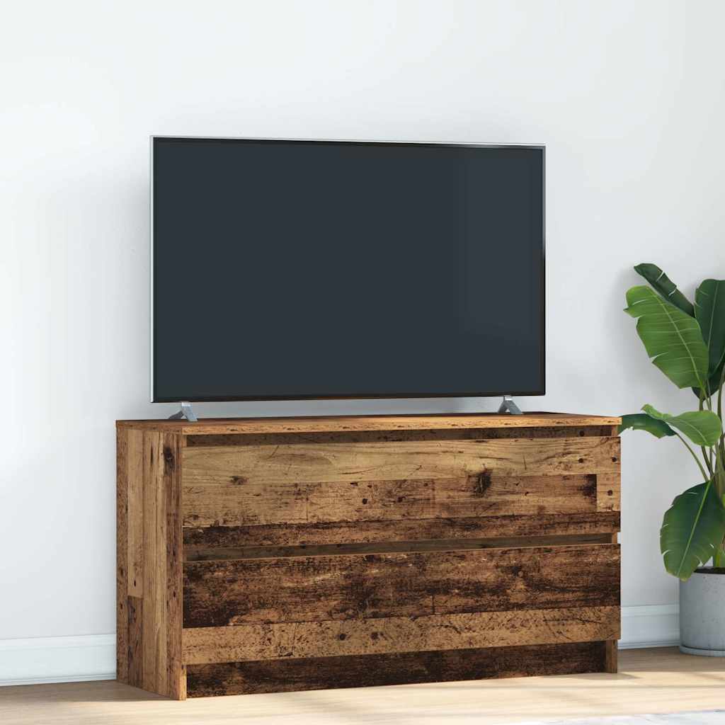 Tv-meubel 100x35x54 cm bewerkt hout oud houtkleurig is nu te koop bij PeponiXL, paradijselijk wonen!
