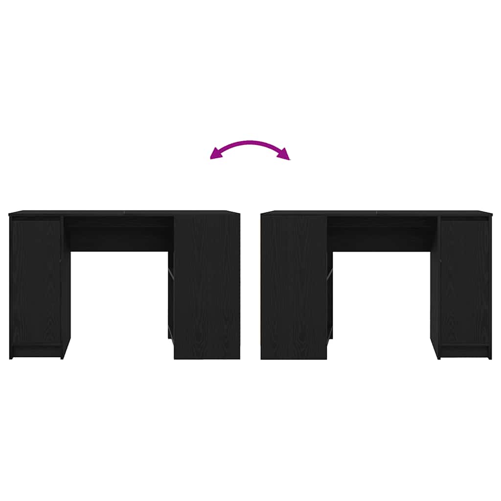 Bureau 120x42x76 cm spaanplaat zwart eikenkleurig is nu te koop bij PeponiXL, paradijselijk wonen!