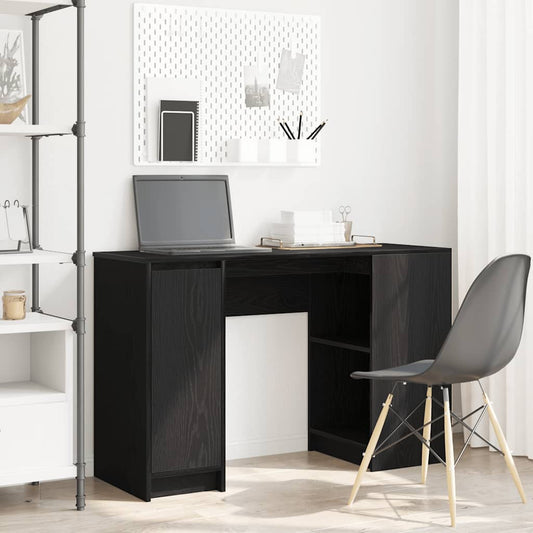 Bureau 120x42x76 cm spaanplaat zwart eikenkleurig is nu te koop bij PeponiXL, paradijselijk wonen!