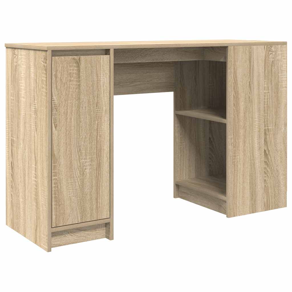 Bureau 120x42x76 cm spaanplaat sonoma eikenkleurig is nu te koop bij PeponiXL, paradijselijk wonen!