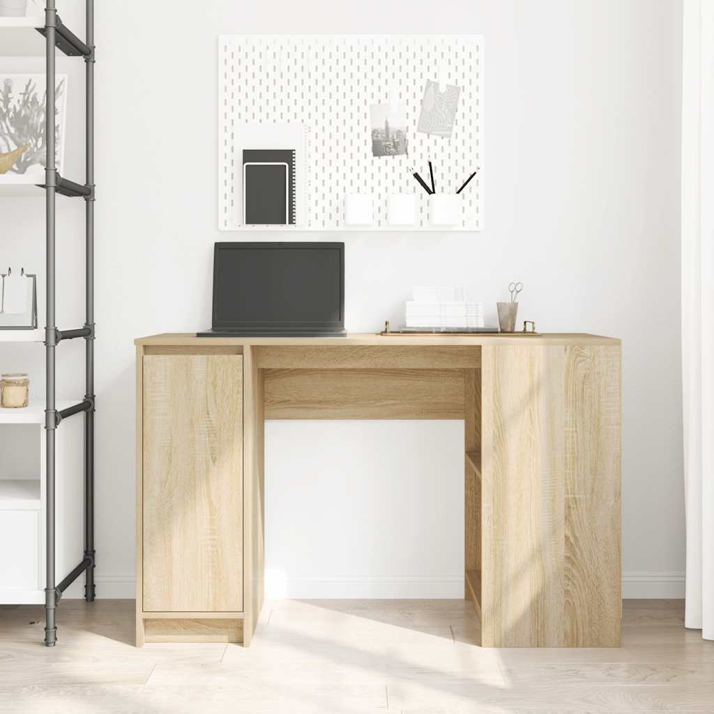 Bureau 120x42x76 cm spaanplaat sonoma eikenkleurig is nu te koop bij PeponiXL, paradijselijk wonen!