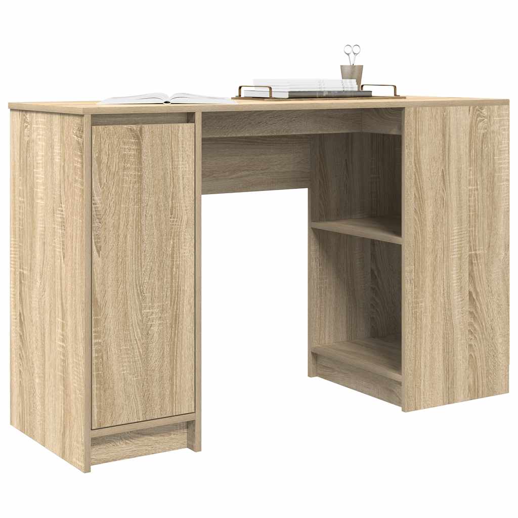 Bureau 120x42x76 cm spaanplaat sonoma eikenkleurig is nu te koop bij PeponiXL, paradijselijk wonen!