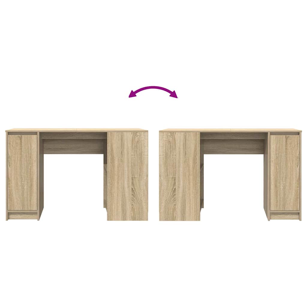 Bureau 120x42x76 cm spaanplaat sonoma eikenkleurig is nu te koop bij PeponiXL, paradijselijk wonen!