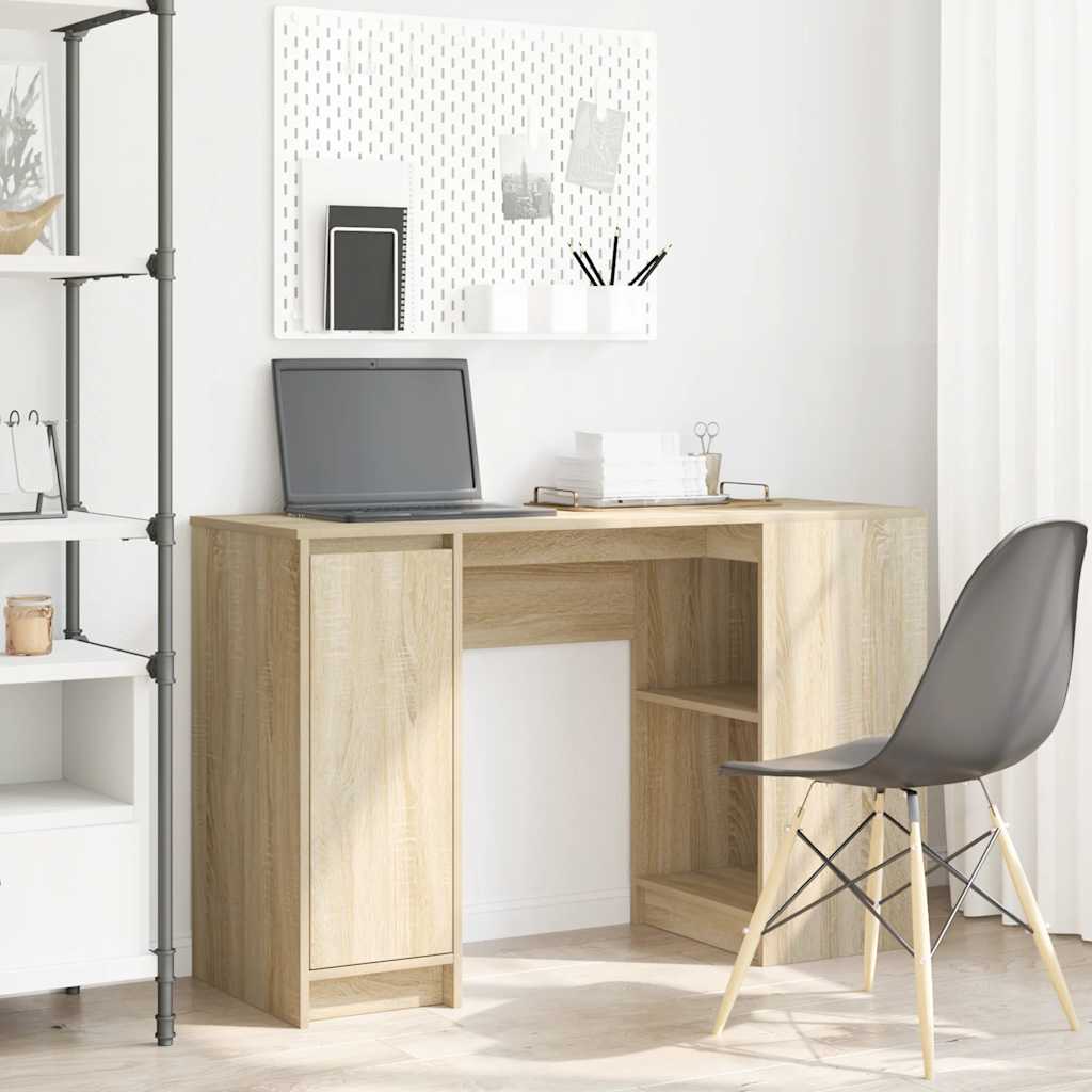 Bureau 120x42x76 cm spaanplaat sonoma eikenkleurig is nu te koop bij PeponiXL, paradijselijk wonen!