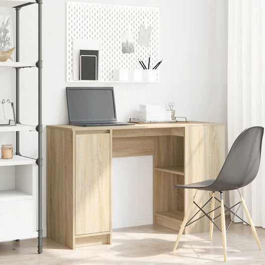 Bureau 120x42x76 cm spaanplaat sonoma eikenkleurig is nu te koop bij PeponiXL, paradijselijk wonen!