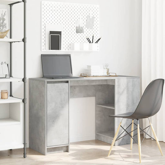 Bureau 120x42x76 cm spaanplaat betongrijs is nu te koop bij PeponiXL, paradijselijk wonen!