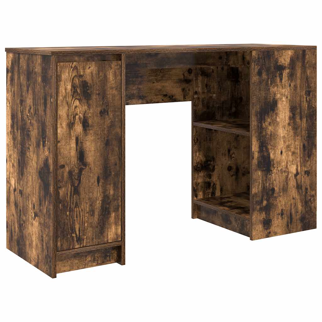 Bureau 120x42x76 cm spaanplaat gerookt eikenkleurig is nu te koop bij PeponiXL, paradijselijk wonen!