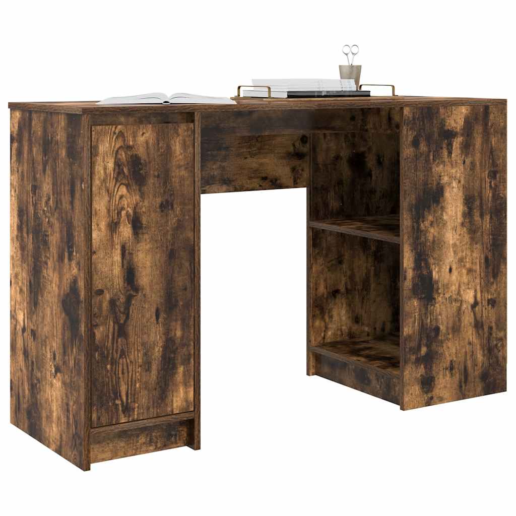Bureau 120x42x76 cm spaanplaat gerookt eikenkleurig is nu te koop bij PeponiXL, paradijselijk wonen!