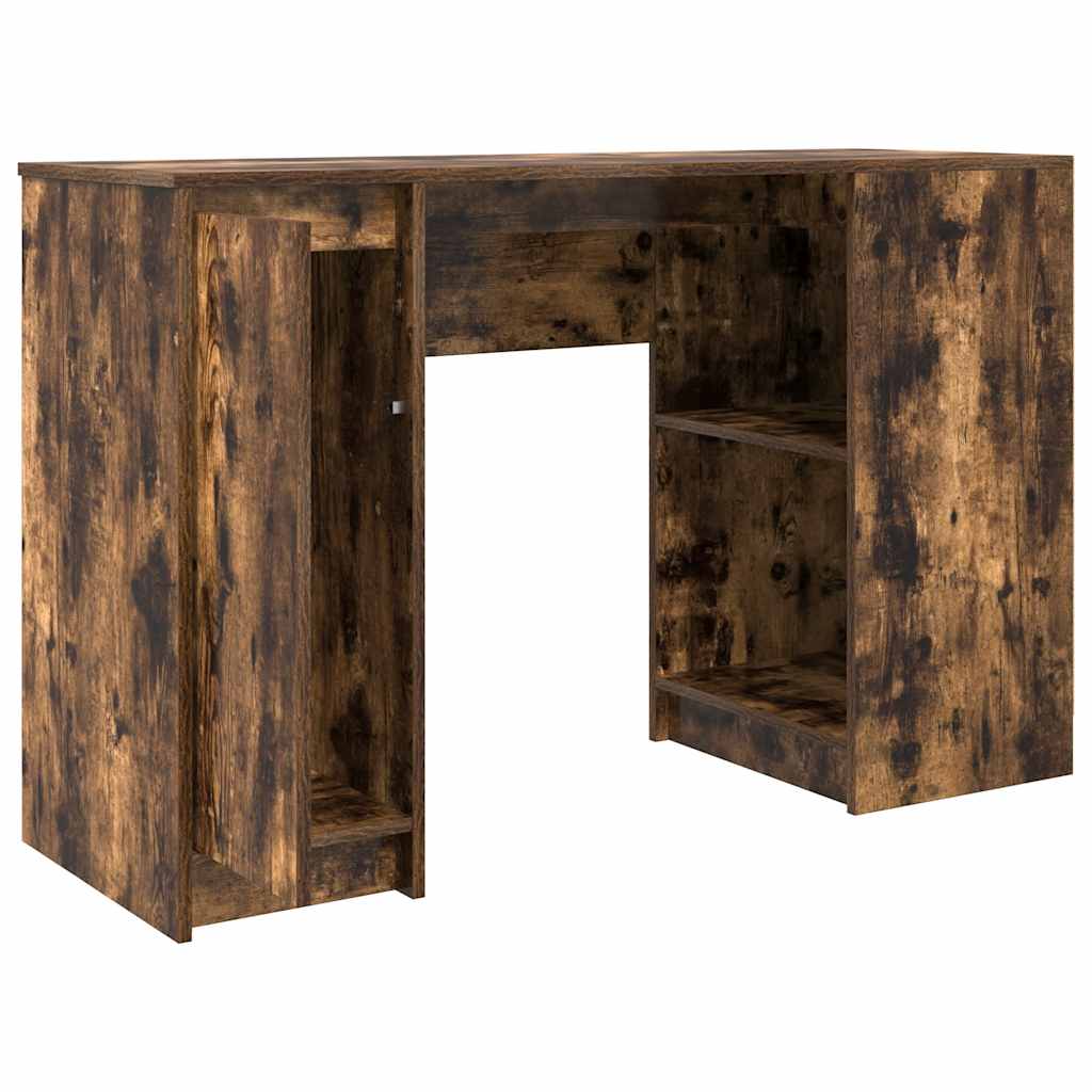Bureau 120x42x76 cm spaanplaat gerookt eikenkleurig is nu te koop bij PeponiXL, paradijselijk wonen!