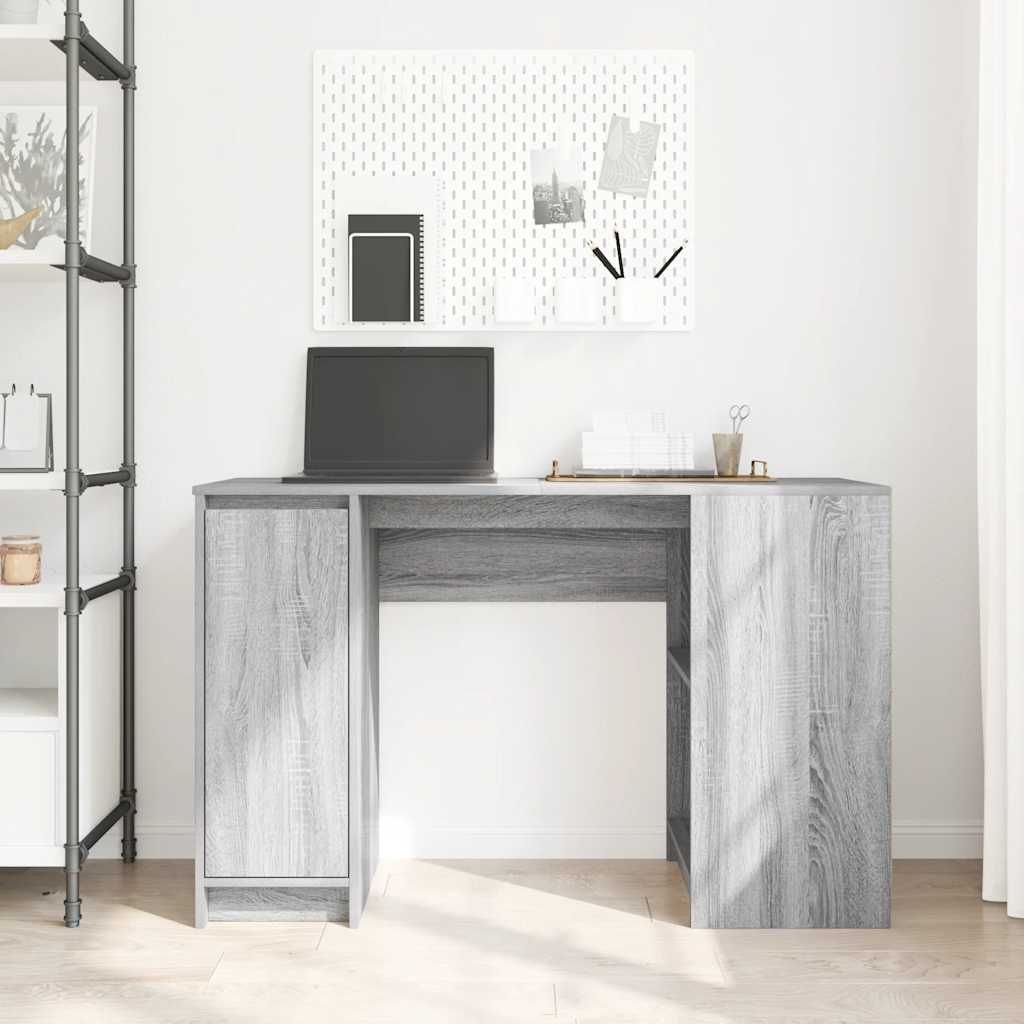 Bureau 120x42x76 cm spaanplaat grijs sonoma is nu te koop bij PeponiXL, paradijselijk wonen!