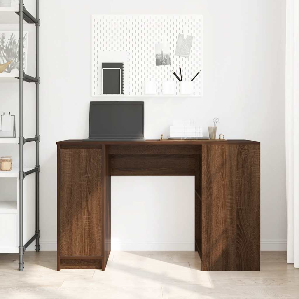 Bureau 120x42x76 cm spaanplaat bruin eikenkleurig is nu te koop bij PeponiXL, paradijselijk wonen!