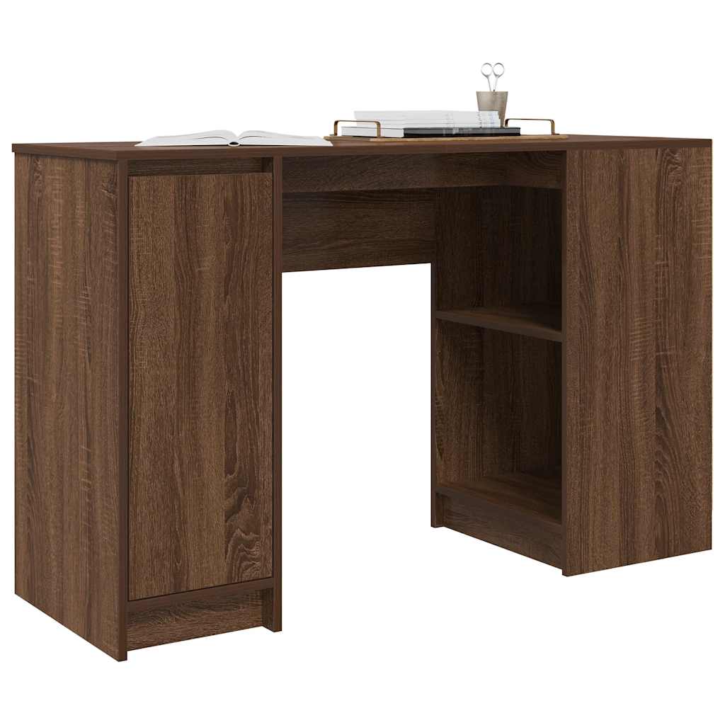 Bureau 120x42x76 cm spaanplaat bruin eikenkleurig is nu te koop bij PeponiXL, paradijselijk wonen!