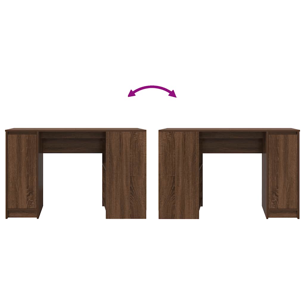 Bureau 120x42x76 cm spaanplaat bruin eikenkleurig is nu te koop bij PeponiXL, paradijselijk wonen!