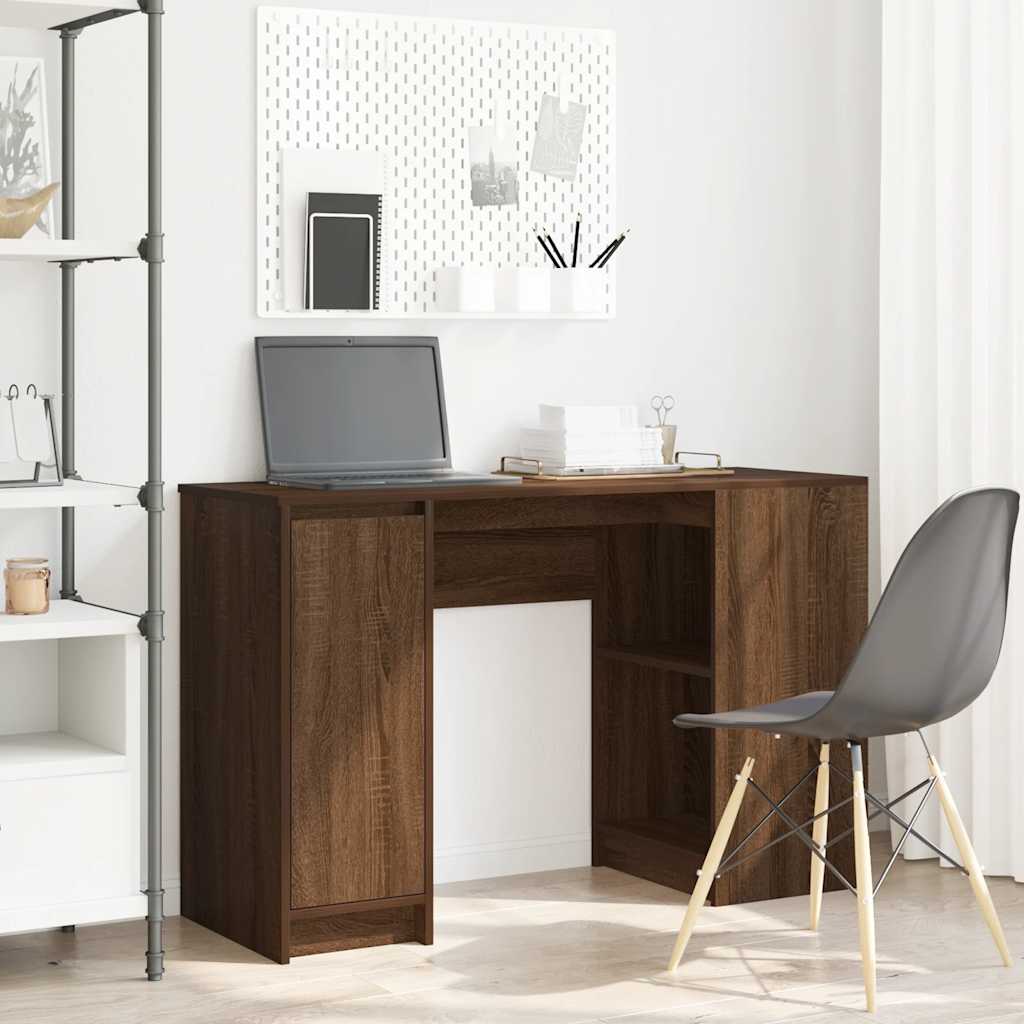 Bureau 120x42x76 cm spaanplaat bruin eikenkleurig is nu te koop bij PeponiXL, paradijselijk wonen!