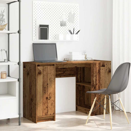 Bureau 120x42x76 cm spaanplaat oud hout is nu te koop bij PeponiXL, paradijselijk wonen!