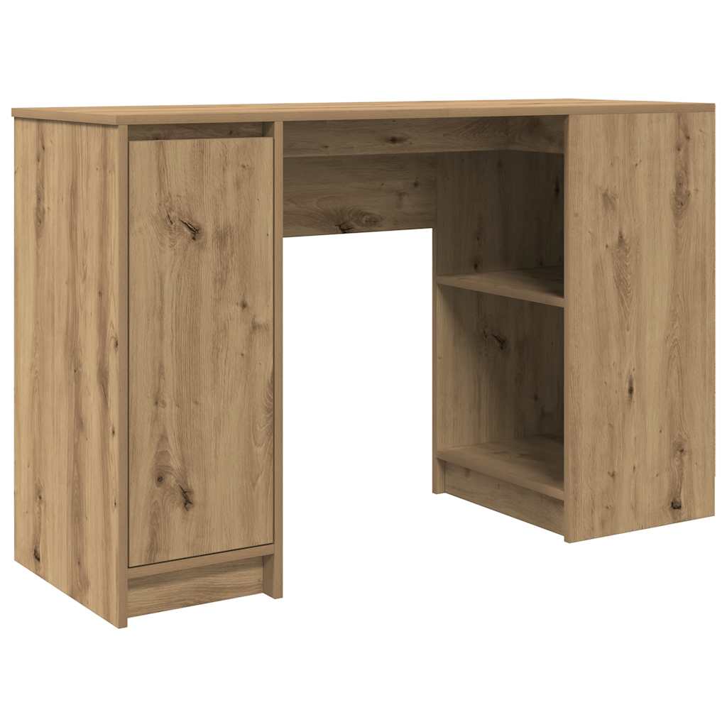 Bureau 120x42x76 cm spaanplaat ambachtelijk eikenkleurig is nu te koop bij PeponiXL, paradijselijk wonen!