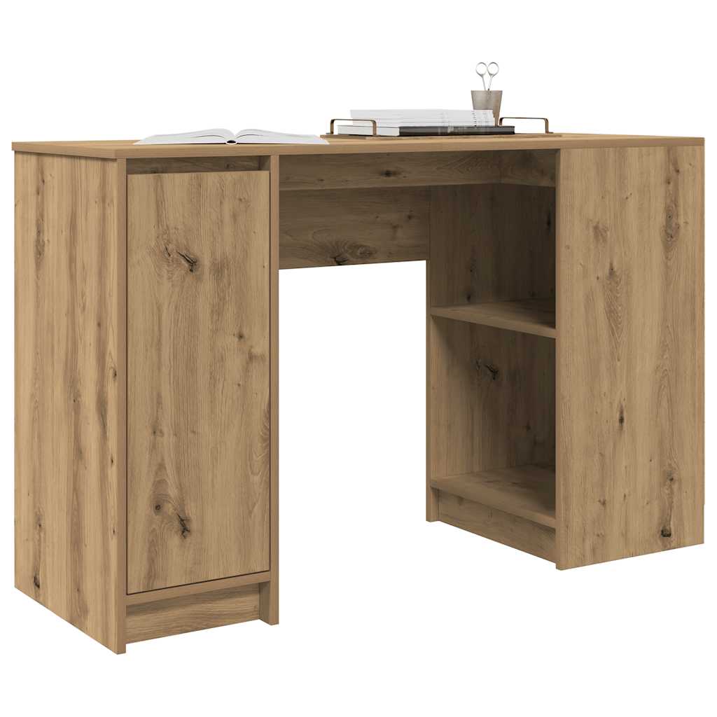 Bureau 120x42x76 cm spaanplaat ambachtelijk eikenkleurig is nu te koop bij PeponiXL, paradijselijk wonen!