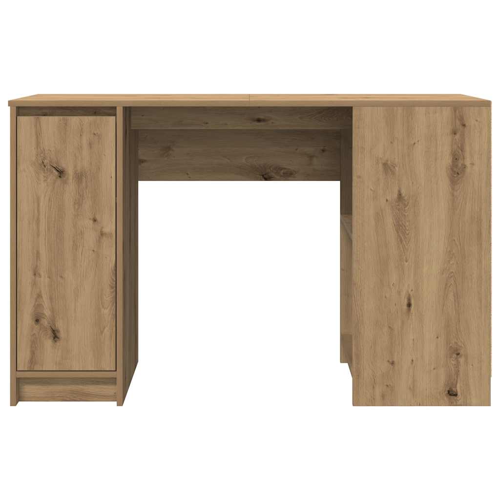 Bureau 120x42x76 cm spaanplaat ambachtelijk eikenkleurig is nu te koop bij PeponiXL, paradijselijk wonen!