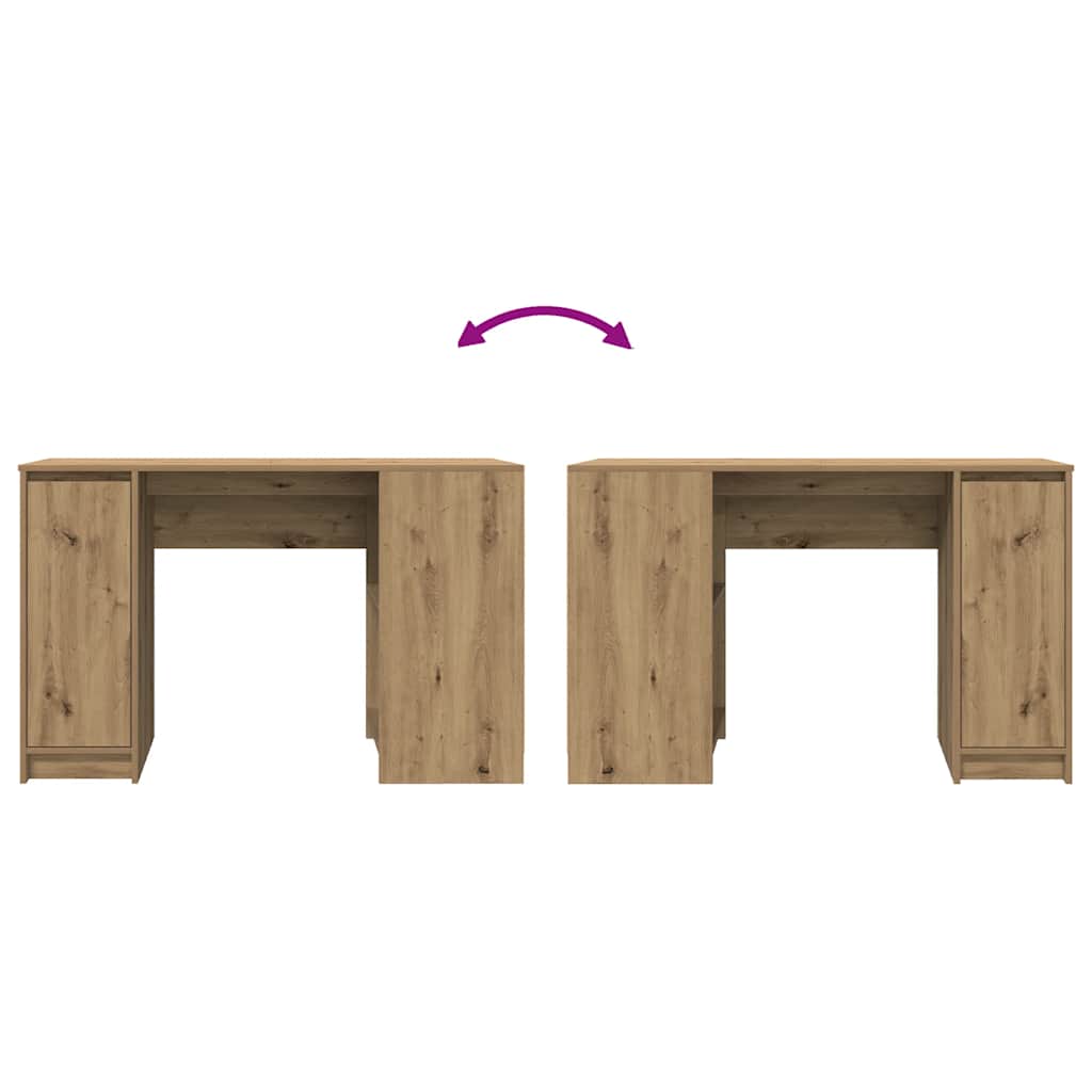 Bureau 120x42x76 cm spaanplaat ambachtelijk eikenkleurig is nu te koop bij PeponiXL, paradijselijk wonen!