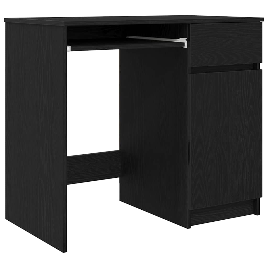 Bureau 86x49x76 cm spaanplaat zwart eikenkleurig is nu te koop bij PeponiXL, paradijselijk wonen!