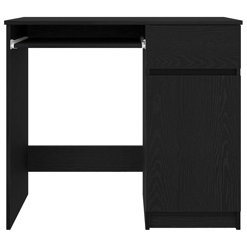 Bureau 86x49x76 cm spaanplaat zwart eikenkleurig is nu te koop bij PeponiXL, paradijselijk wonen!