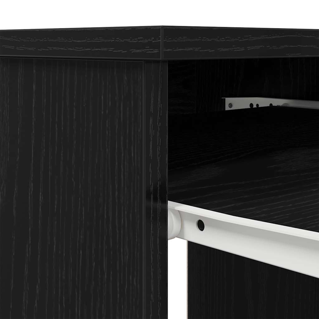Bureau 86x49x76 cm spaanplaat zwart eikenkleurig is nu te koop bij PeponiXL, paradijselijk wonen!