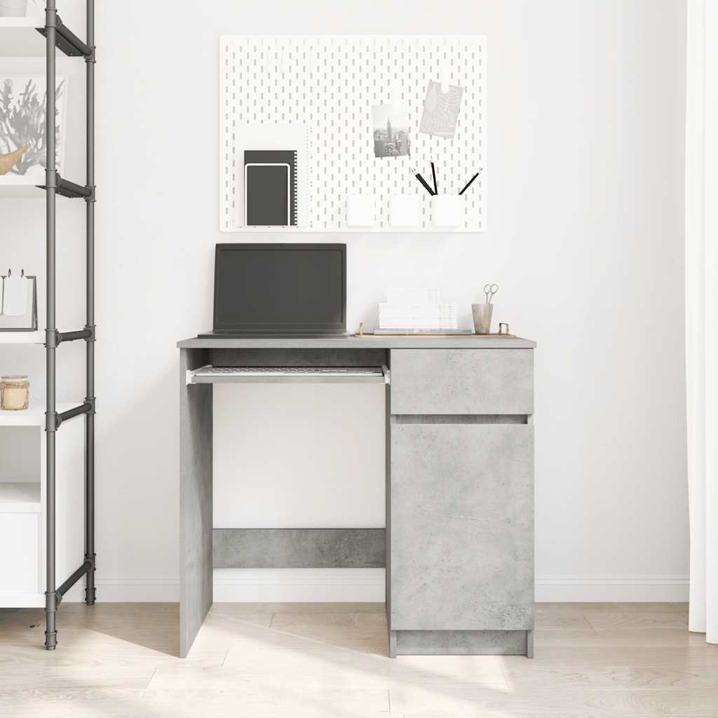 Bureau 86x49x76 cm spaanplaat betongrijs is nu te koop bij PeponiXL, paradijselijk wonen!