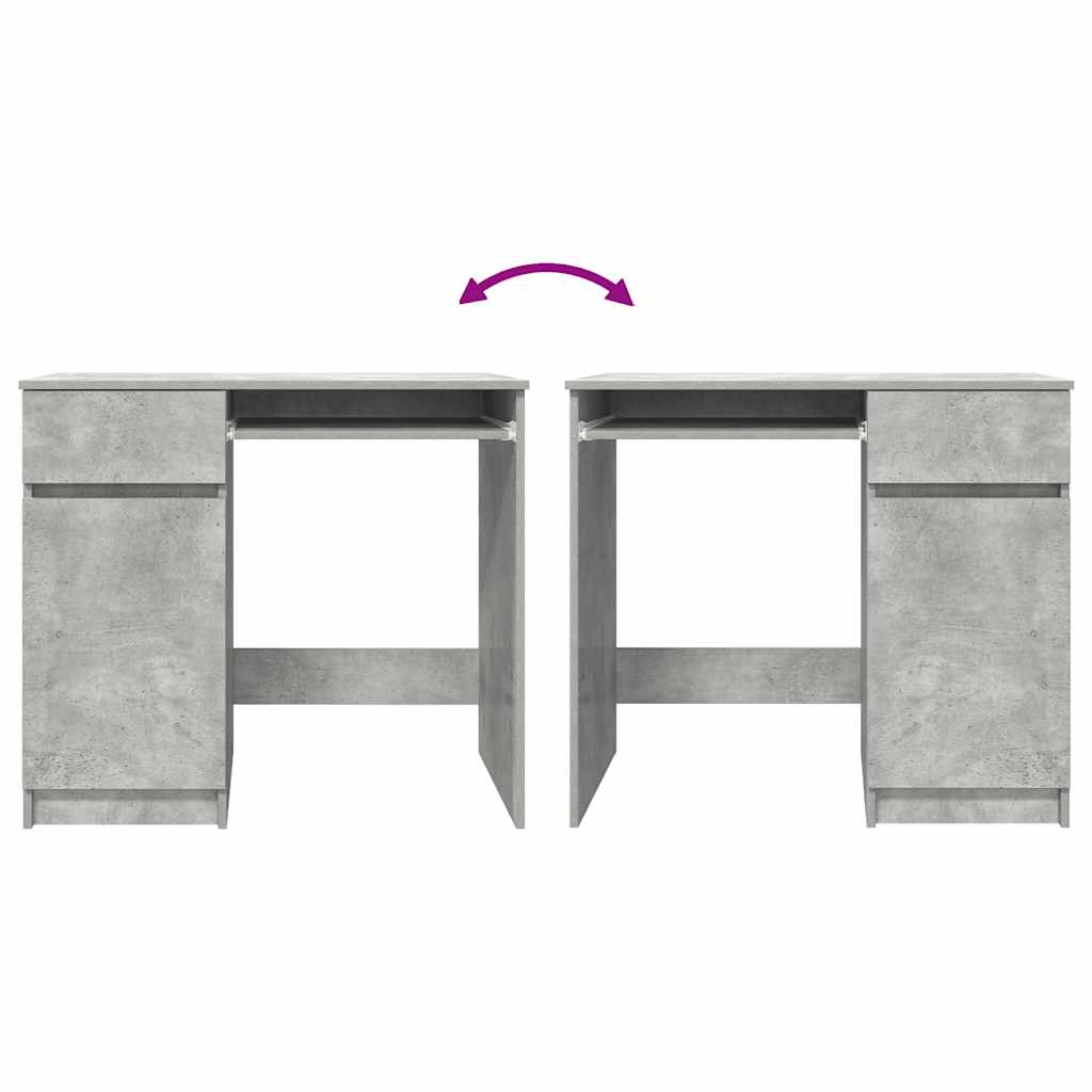 Bureau 86x49x76 cm spaanplaat betongrijs is nu te koop bij PeponiXL, paradijselijk wonen!