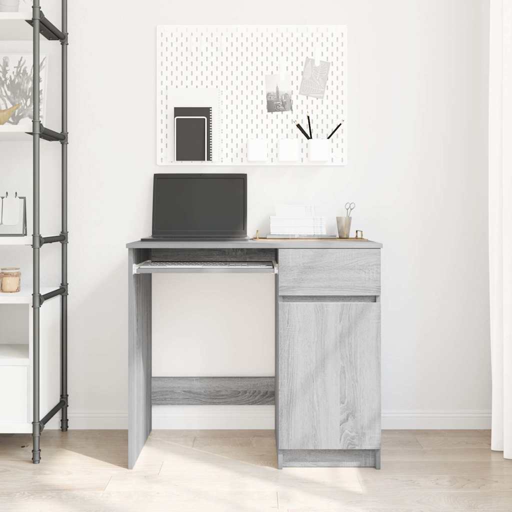 Bureau 86x49x76 cm spaanplaat grijs sonoma is nu te koop bij PeponiXL, paradijselijk wonen!