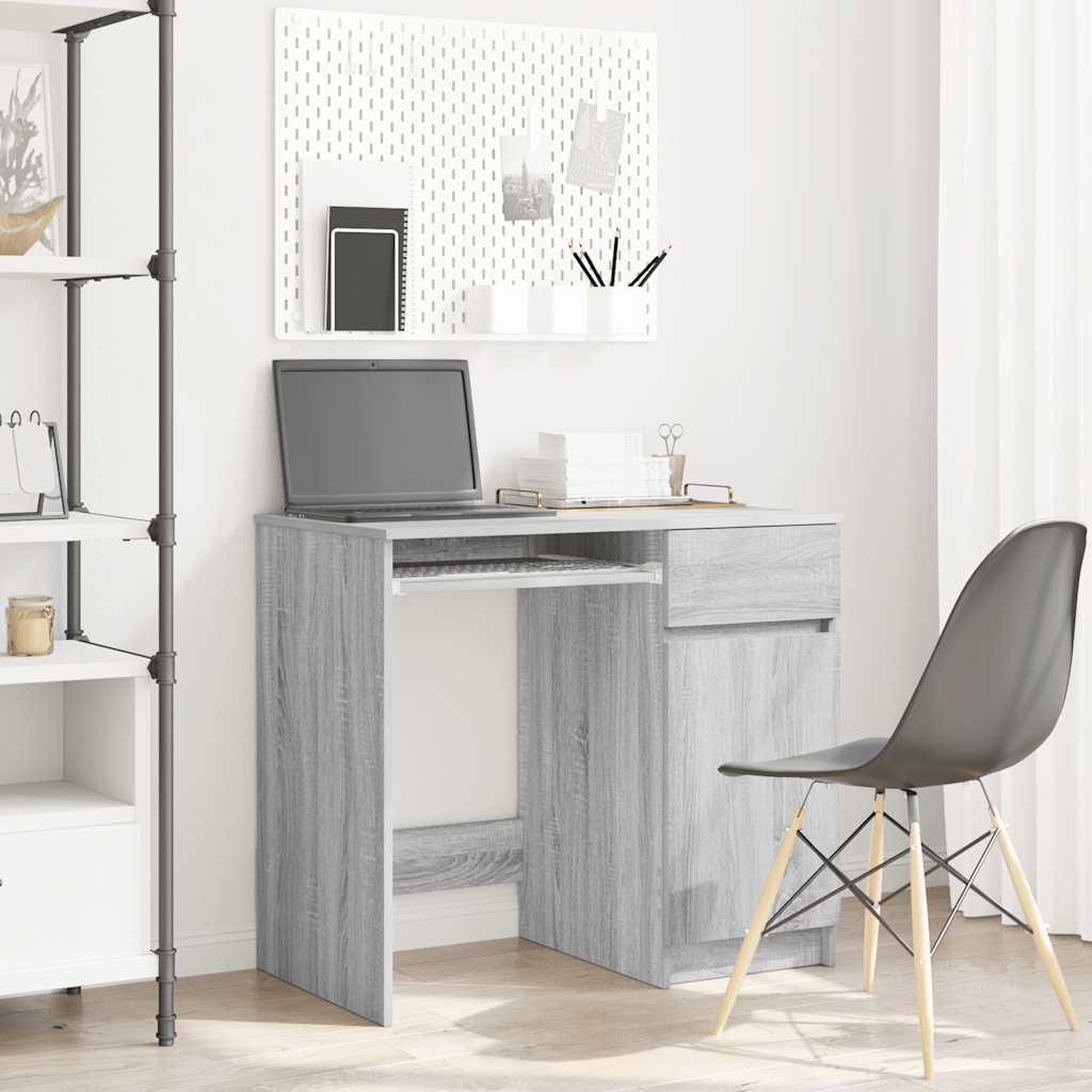 Bureau 86x49x76 cm spaanplaat grijs sonoma is nu te koop bij PeponiXL, paradijselijk wonen!