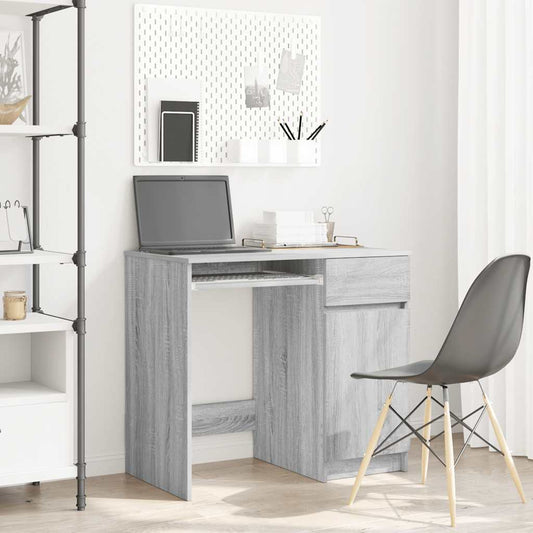 Bureau 86x49x76 cm spaanplaat grijs sonoma is nu te koop bij PeponiXL, paradijselijk wonen!