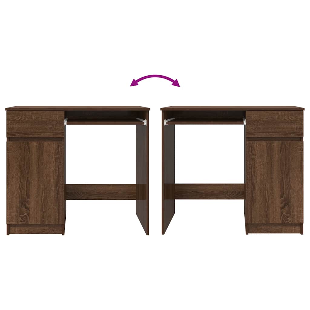 Bureau 86x49x76 cm spaanplaat bruin eikenkleurig is nu te koop bij PeponiXL, paradijselijk wonen!