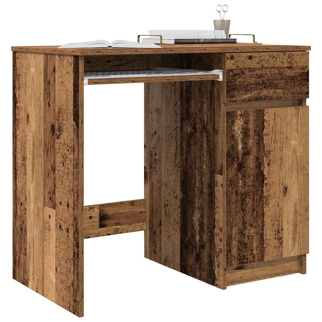 Bureau 86x49x76 cm spaanplaat oud hout is nu te koop bij PeponiXL, paradijselijk wonen!