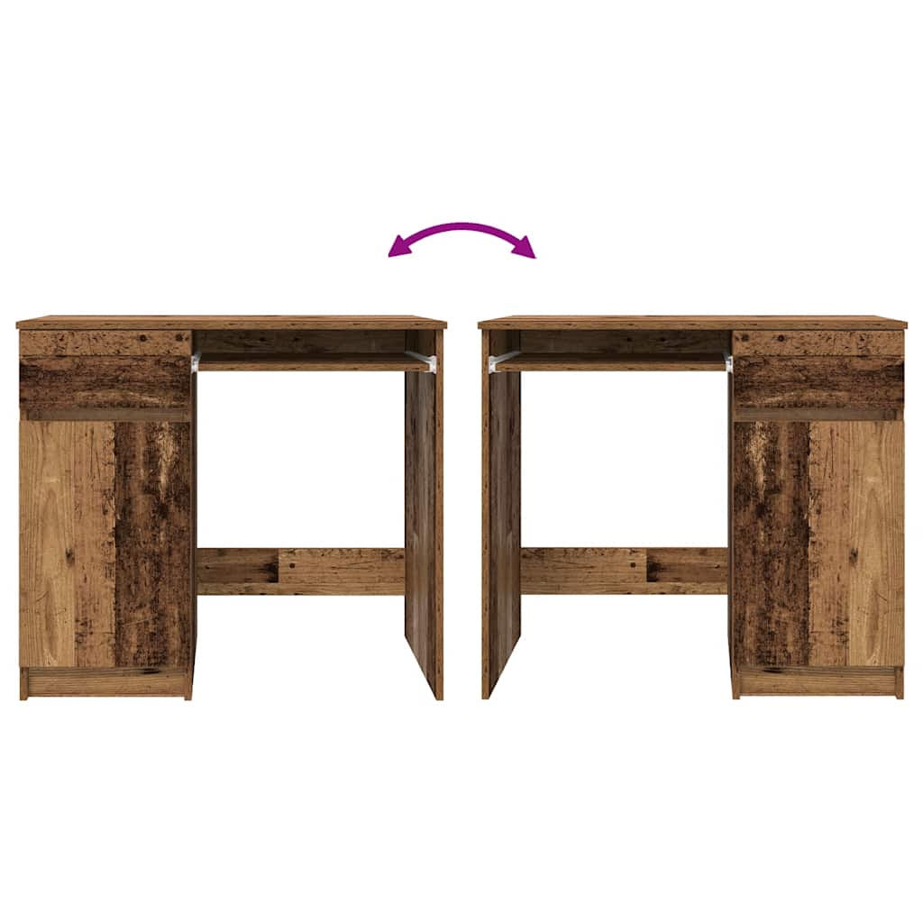 Bureau 86x49x76 cm spaanplaat oud hout is nu te koop bij PeponiXL, paradijselijk wonen!