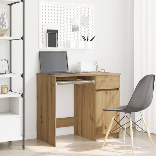 Bureau ambachtelijk 86x49x76 cm spaanplaat eikenkleurig is nu te koop bij PeponiXL, paradijselijk wonen!