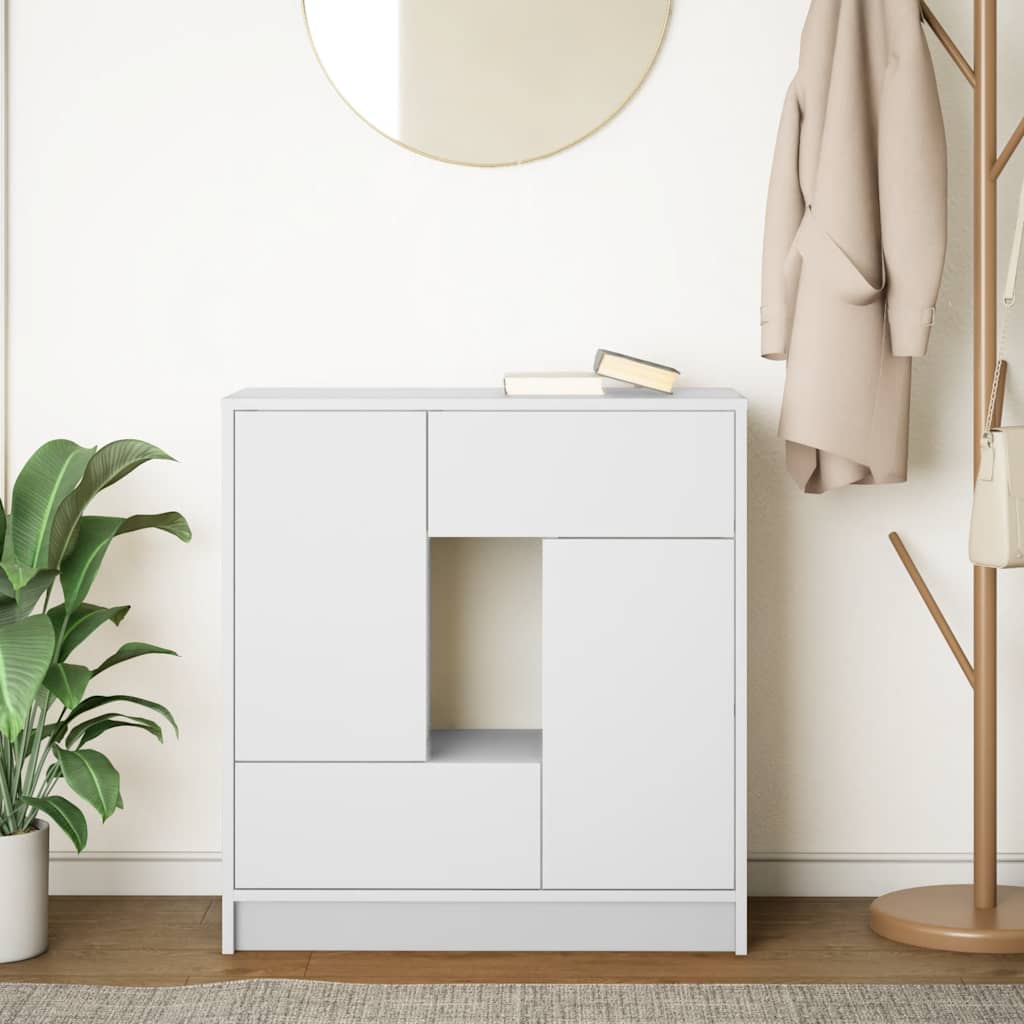Dressoir met lades en deuren 70,5x34x74,5 cm wit is nu te koop bij PeponiXL, paradijselijk wonen!