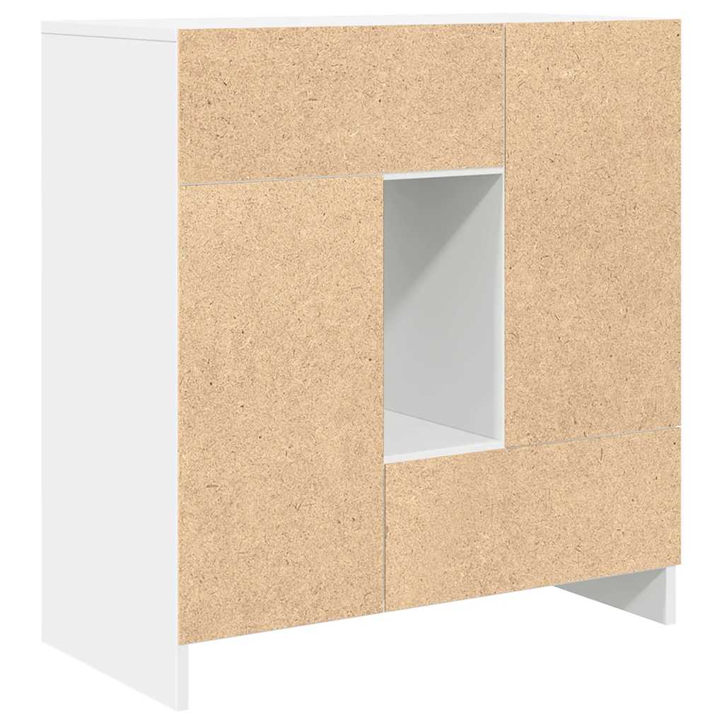Dressoir met lades en deuren 70,5x34x74,5 cm wit is nu te koop bij PeponiXL, paradijselijk wonen!