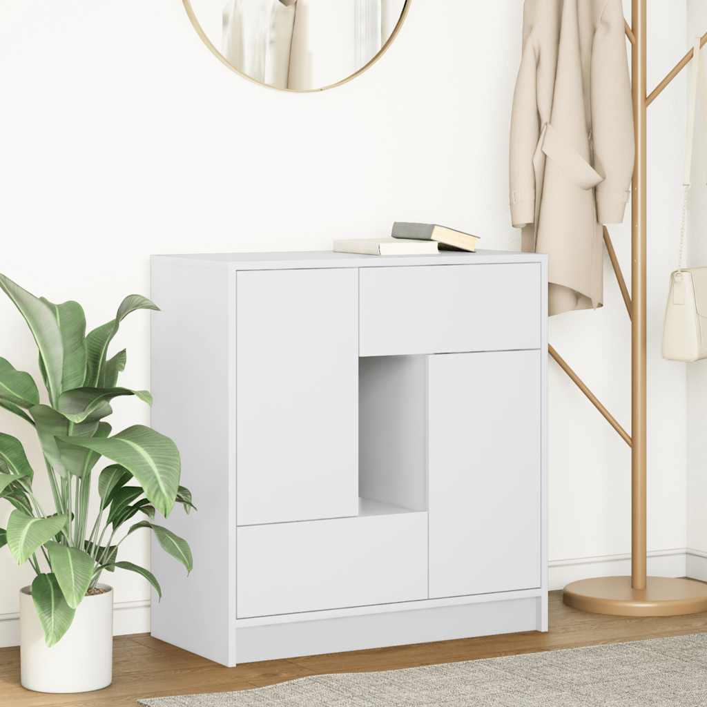 Dressoir met lades en deuren 70,5x34x74,5 cm wit is nu te koop bij PeponiXL, paradijselijk wonen!