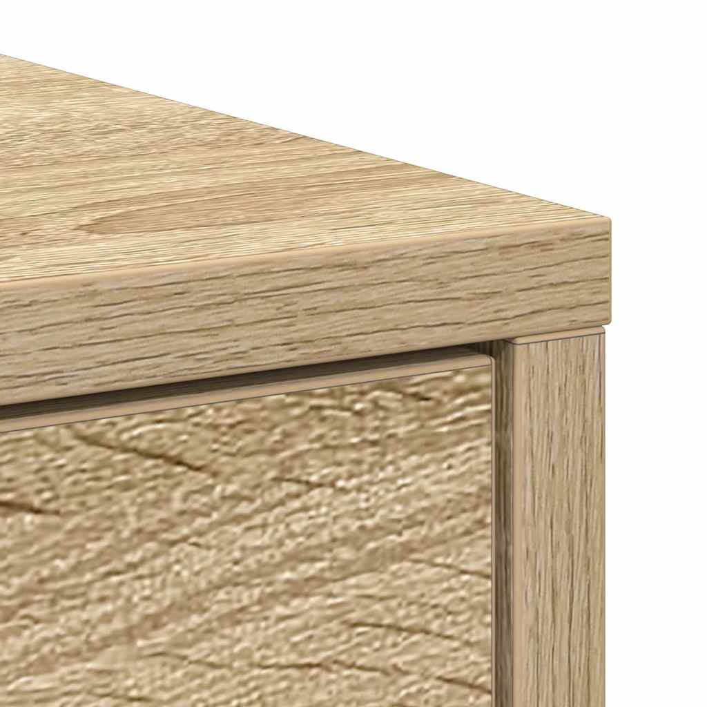 Dressoir met lades deuren 70,5x34x74,5 cm sonoma eikenkleurig is nu te koop bij PeponiXL, paradijselijk wonen!
